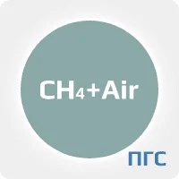 ГСО ПГС 1 разряд метан 1,1 % в воздухе в стальном баллоне 4-5 л. вентиль латунь DIN6